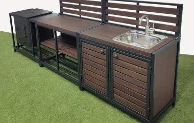 Модульные уличные кухни для дома и дачи. Летняя кухня с мангальной зоной