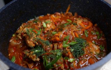 Как приготовить чахохбили из курицы в казане