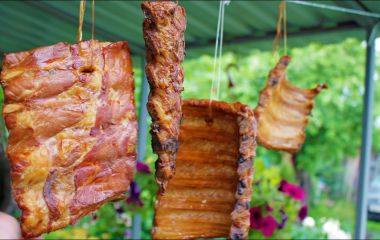 Рёбрышки в коптильне горячего копчения: пошаговый рецепт