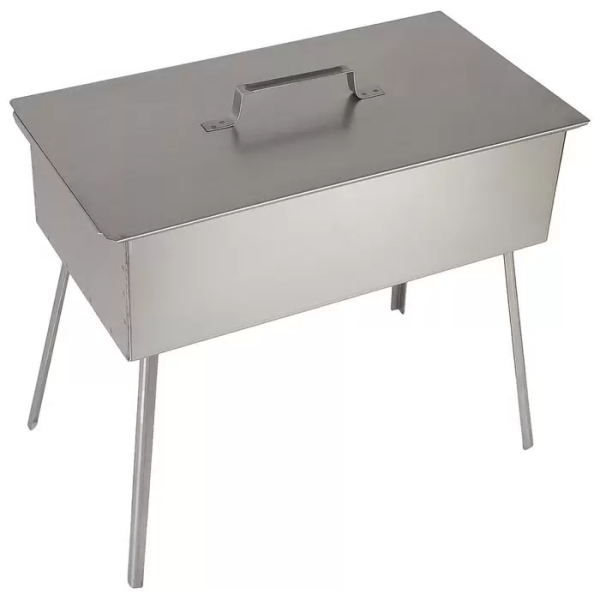 Коптильня из нержавеющей стали на ножках