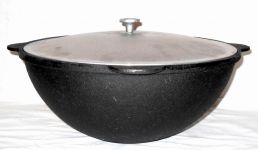 Казан чугунный 16 л с крышкой "Наманган"