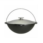 Казан чугунный походный  12л с алюминиевой крышкой