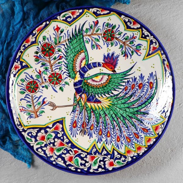Ляган «Жар-птица»  Риштанская Керамика 38 см