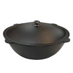 Казан чугунный 18 литров с алюминиевой крышкой