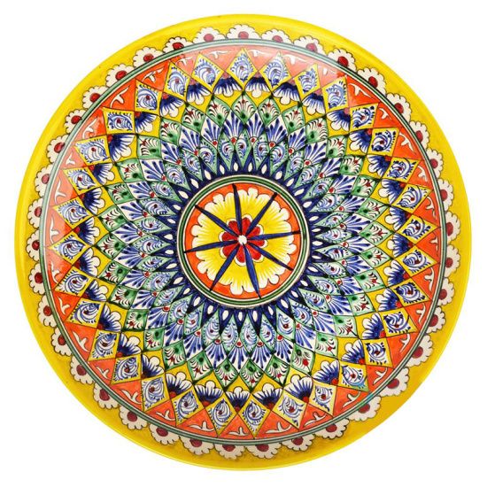 Ляган  38 см Риштан желтый