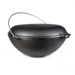 Казан чугунный 12л с крышкой сковородой