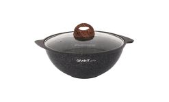 Казан для плова 3,5л со стеклянной крышкой Granit Ultra