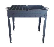 Мангал стационарный 3 мм с функциональными полками