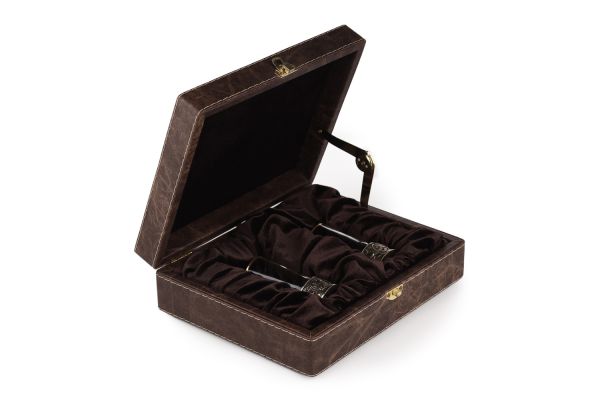 Набор стопок "Охотники на привале" в футляре