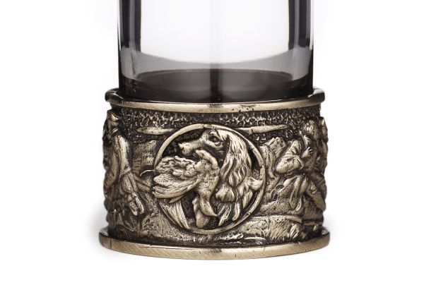 Набор стопок "Охотники на привале" в футляре