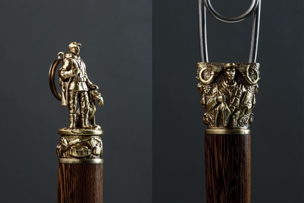 Решетка-гриль "Охотник с собакой"