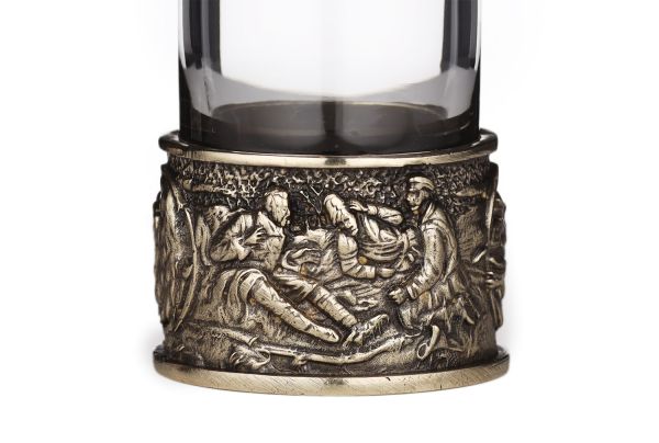 Набор стопок "Охотники на привале" в футляре