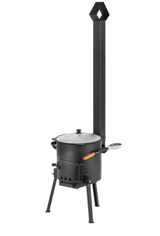 Печь для казана с трубой с казаном 12 л + Подарок