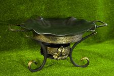 Садж стальной с кованной подставкой Шелковый путь