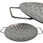 Садж из нержавеющей стали с плетеными ручками 400 мм