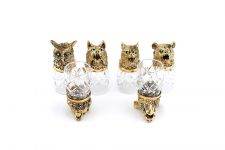 Подарочные хрустальные стопки с литыми зверями