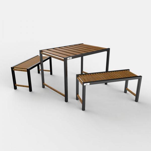 Набор мебели LOFT GARDEN Premium (стол и 2 скамьи) 